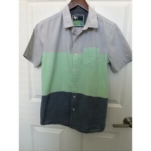 Modern Amusement Small Cotton Shirt Men's Short Sleeve Collared